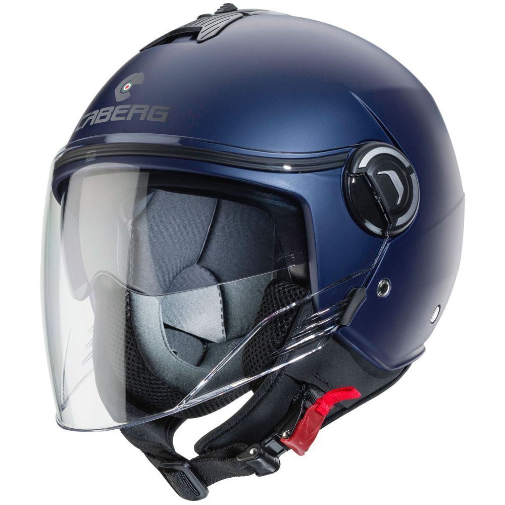 Caberg Riviera V4X Plain Open Face Helmet Matt Blue - FREE UK Shipping, FREE 365 Day Returns | Moto Central