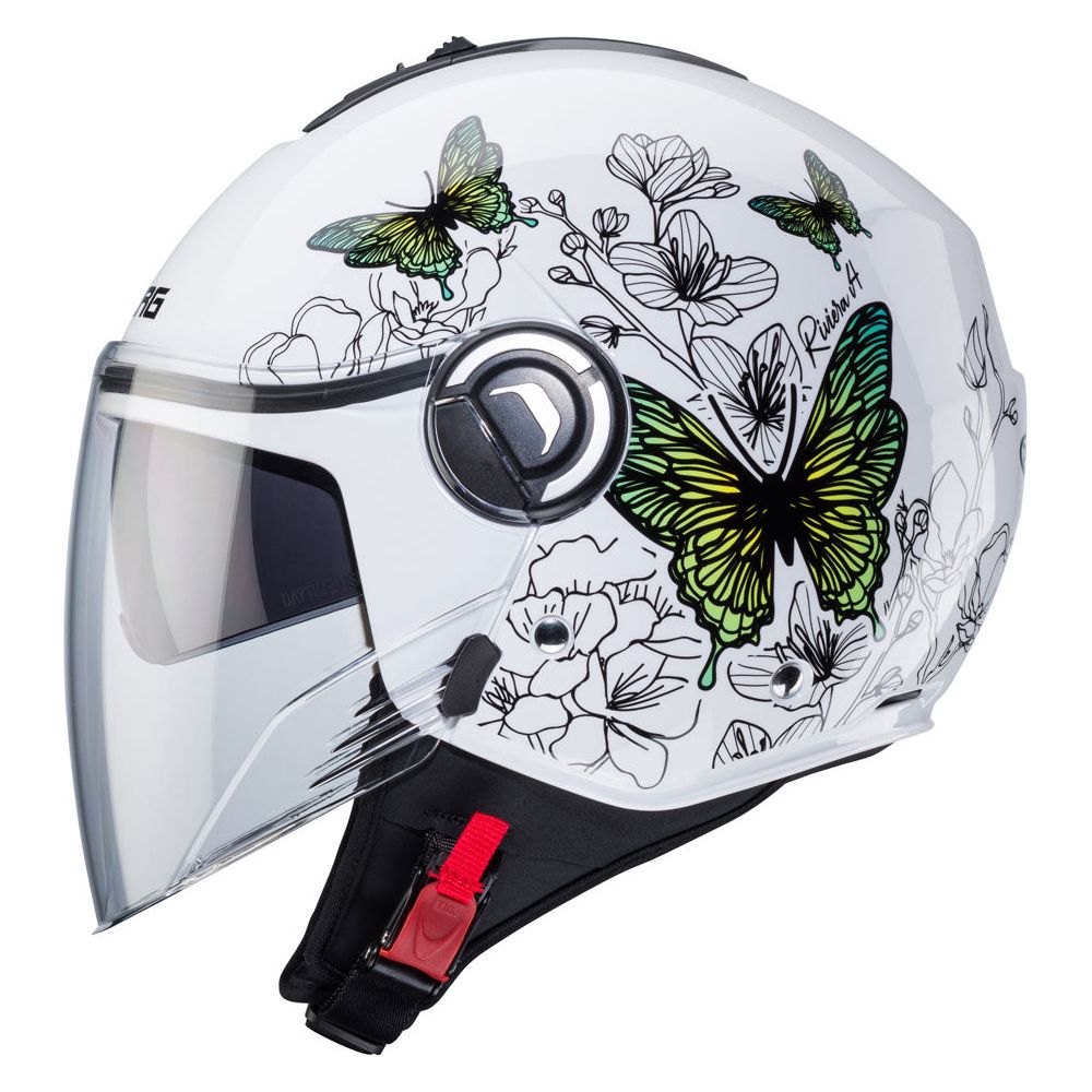 Caberg Riviera V4X Muse Open Face Helmet White - FREE UK Shipping, FREE 365 Day Returns | Moto Central