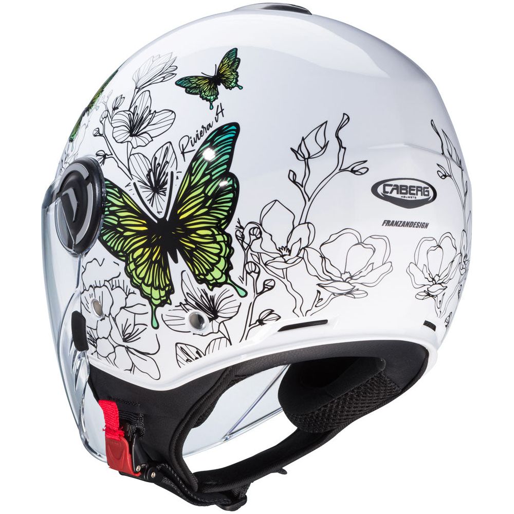 Caberg Riviera V4X Muse Open Face Helmet White - FREE UK Shipping, FREE 365 Day Returns | Moto Central