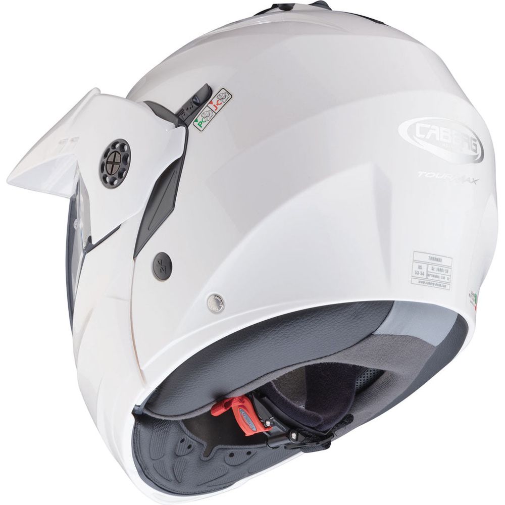 Caberg Tourmax X Plain Flip-Up Helmet Metal White - FREE UK Shipping, FREE 365 Day Returns | Moto Central