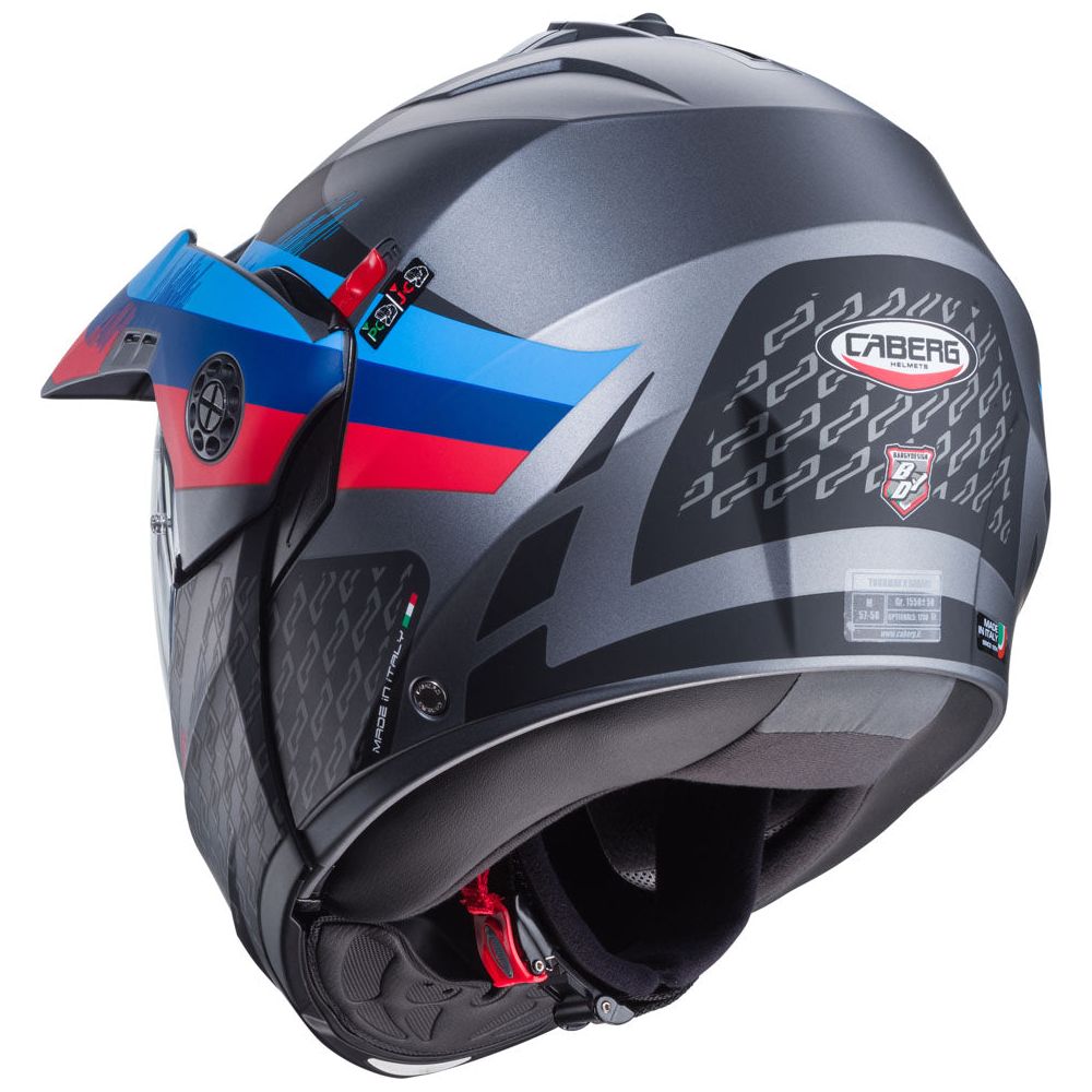 Caberg Tourmax X Sarabe Flip-Up Helmet Matt Gun / Black / Blue / Red  - FREE UK Shipping, FREE 365 Day Returns | Moto Central