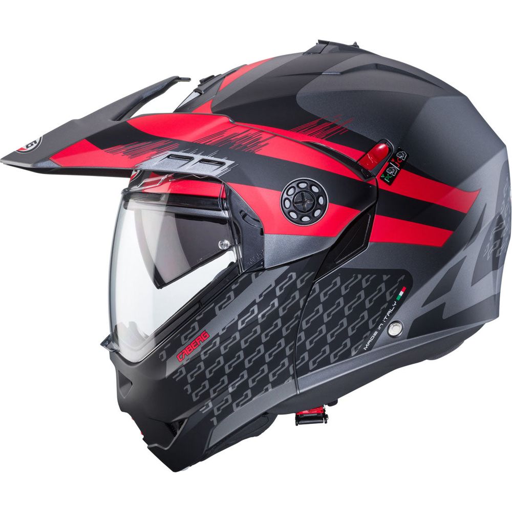 Caberg Tourmax X Sarabe Flip-Up Helmet Matt Gun / Black / Red - FREE UK Shipping, FREE 365 Day Returns | Moto Central