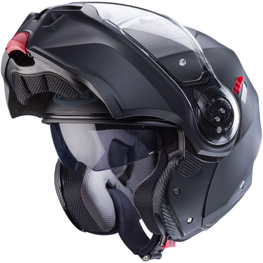 Caberg Duke Evo Plain Flip-Up Helmet Matt Black - FREE UK Shipping, FREE 365 Day Returns | Moto Central