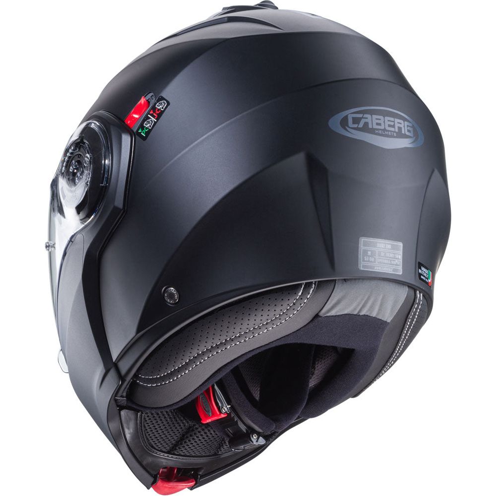 Caberg Duke Evo Plain Flip-Up Helmet Matt Black - FREE UK Shipping, FREE 365 Day Returns | Moto Central