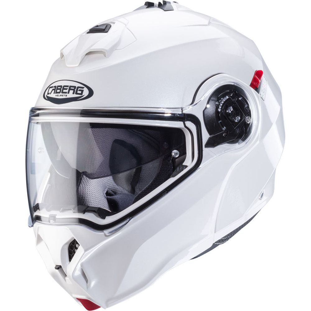 Caberg Duke Evo Plain Flip-Up Helmet Metal White