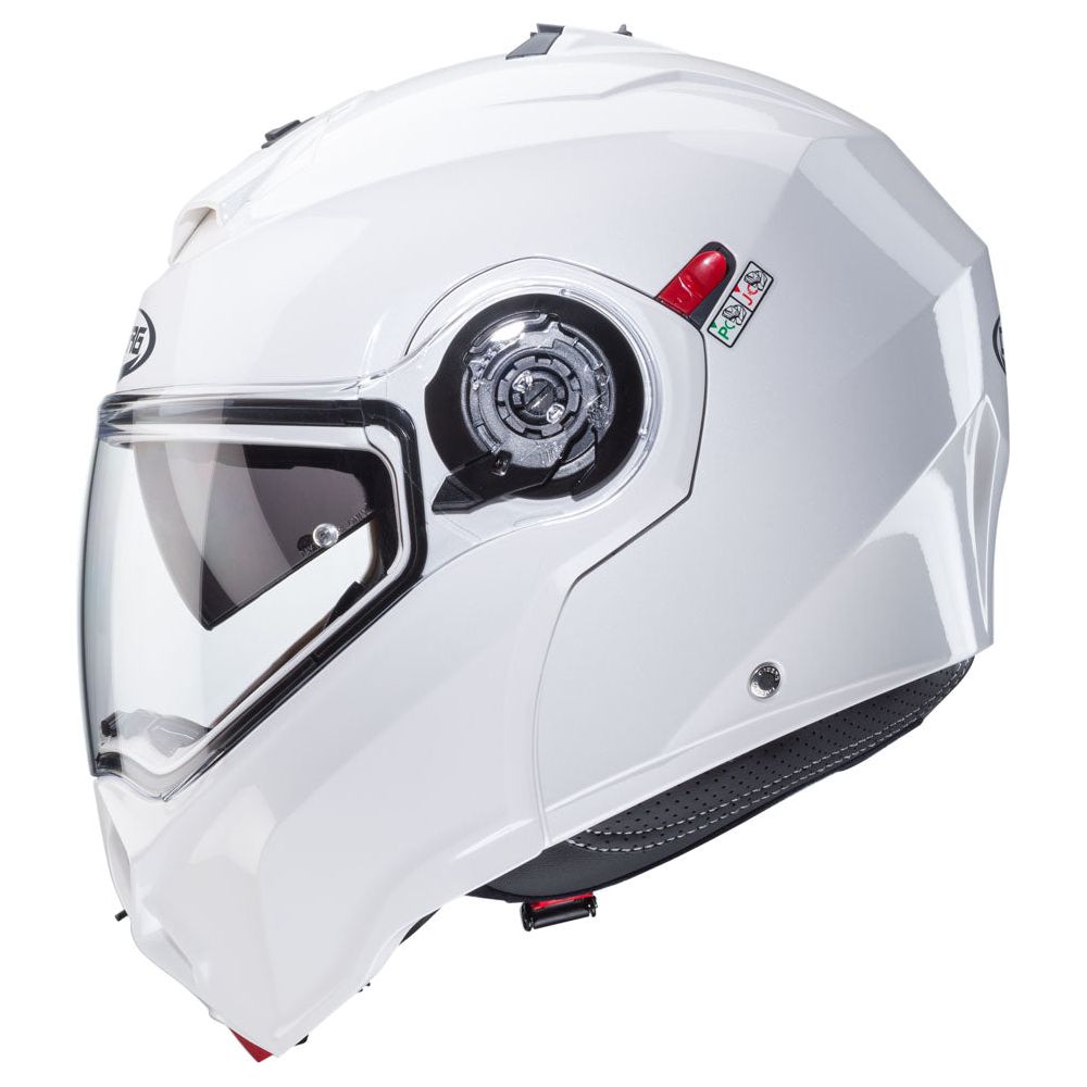 Caberg Duke Evo Plain Flip-Up Helmet Metal White - FREE UK Shipping, FREE 365 Day Returns | Moto Central