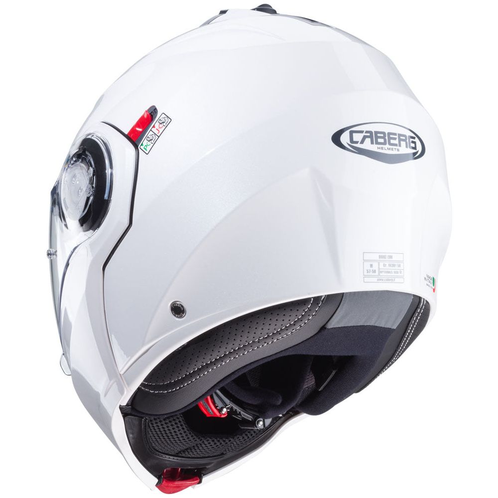 Caberg Duke Evo Plain Flip-Up Helmet Metal White - FREE UK Shipping, FREE 365 Day Returns | Moto Central