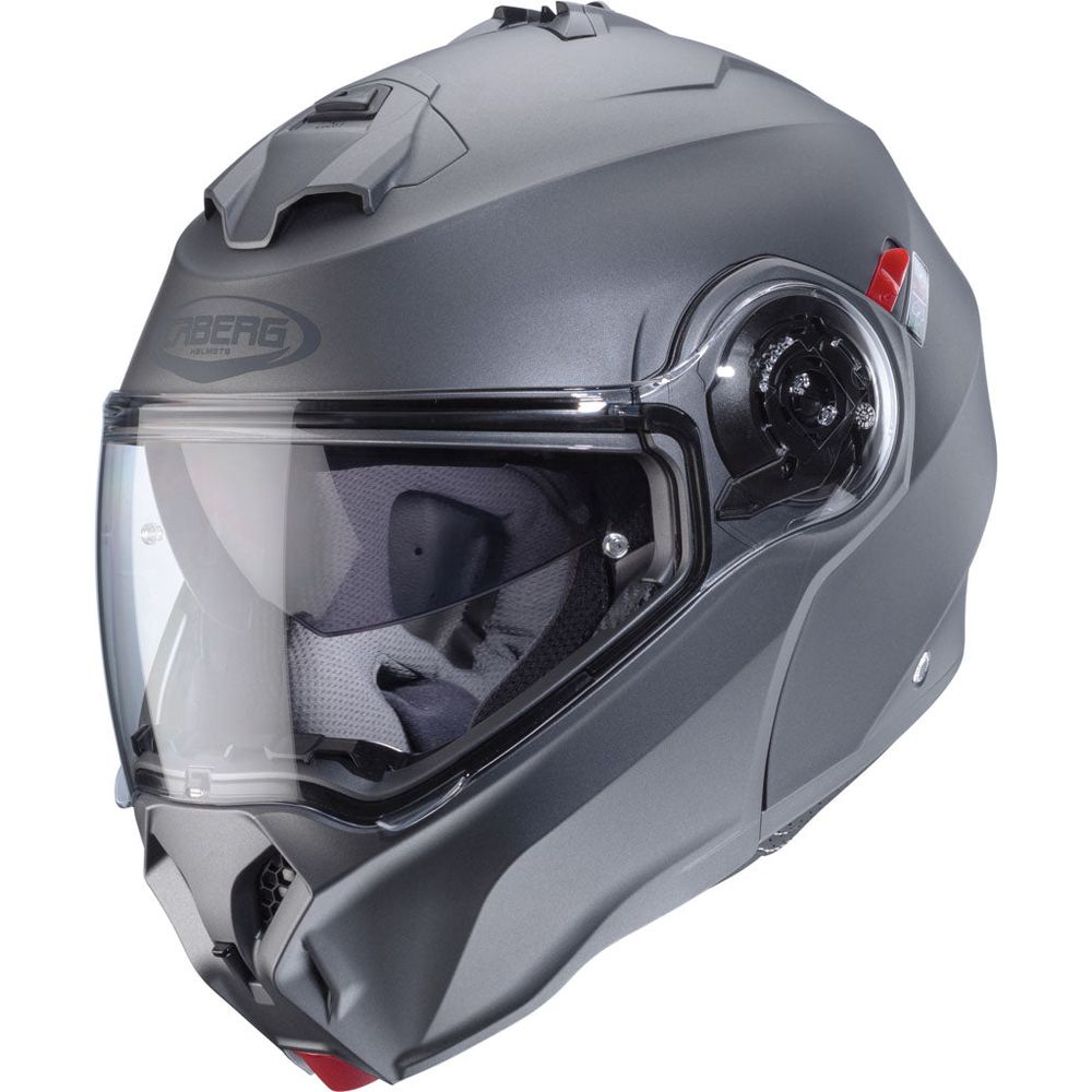 Caberg Duke Evo Plain Flip-Up Helmet Matt Gun