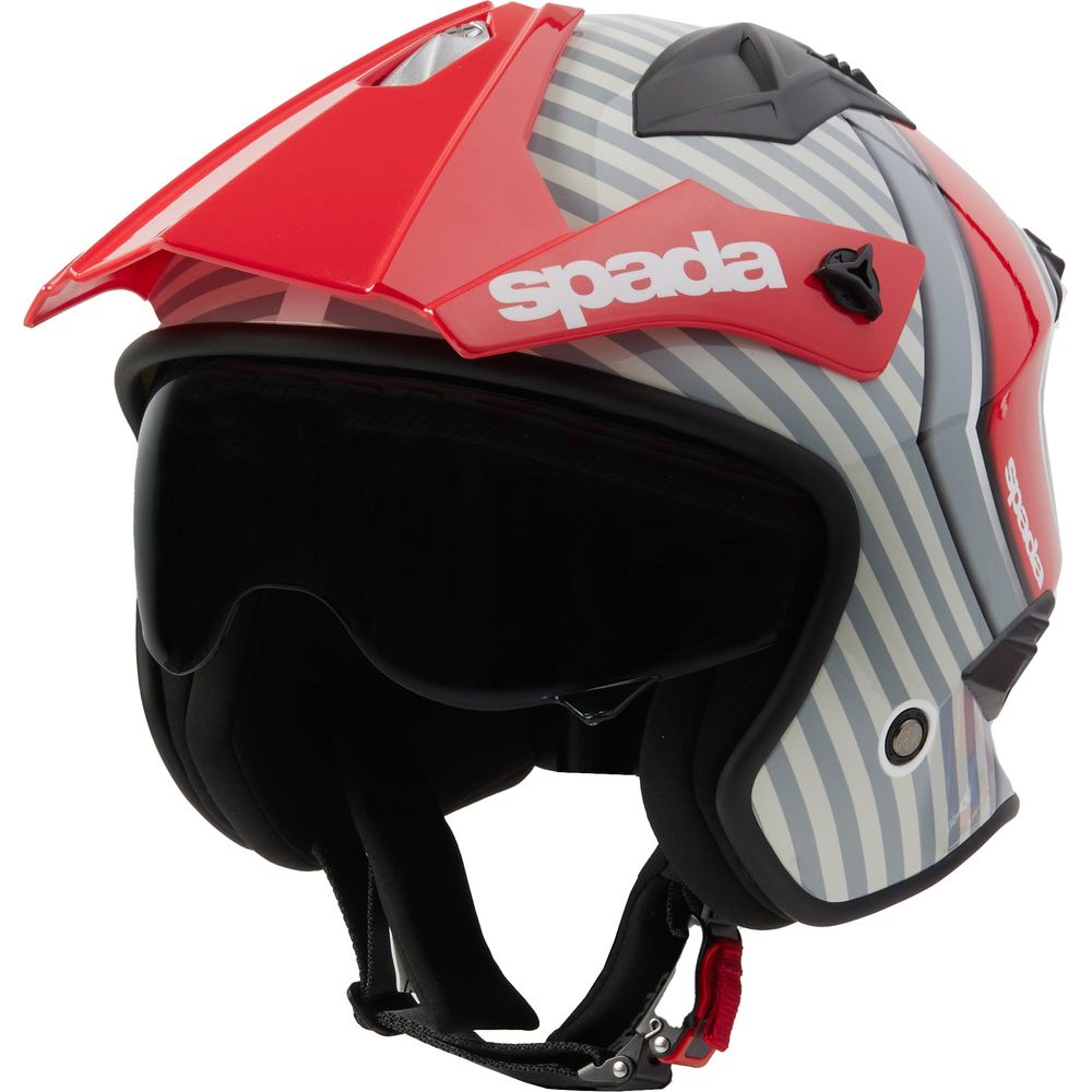 Spada Rock 06 Stasis Open Face Helmet Grey / Red