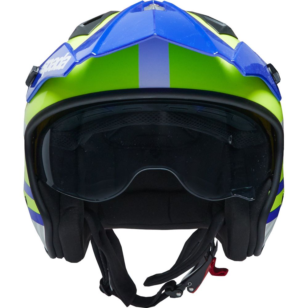 Spada Rock 06 Pilot Open Face Helmet Blue / White / Fluo Yellow