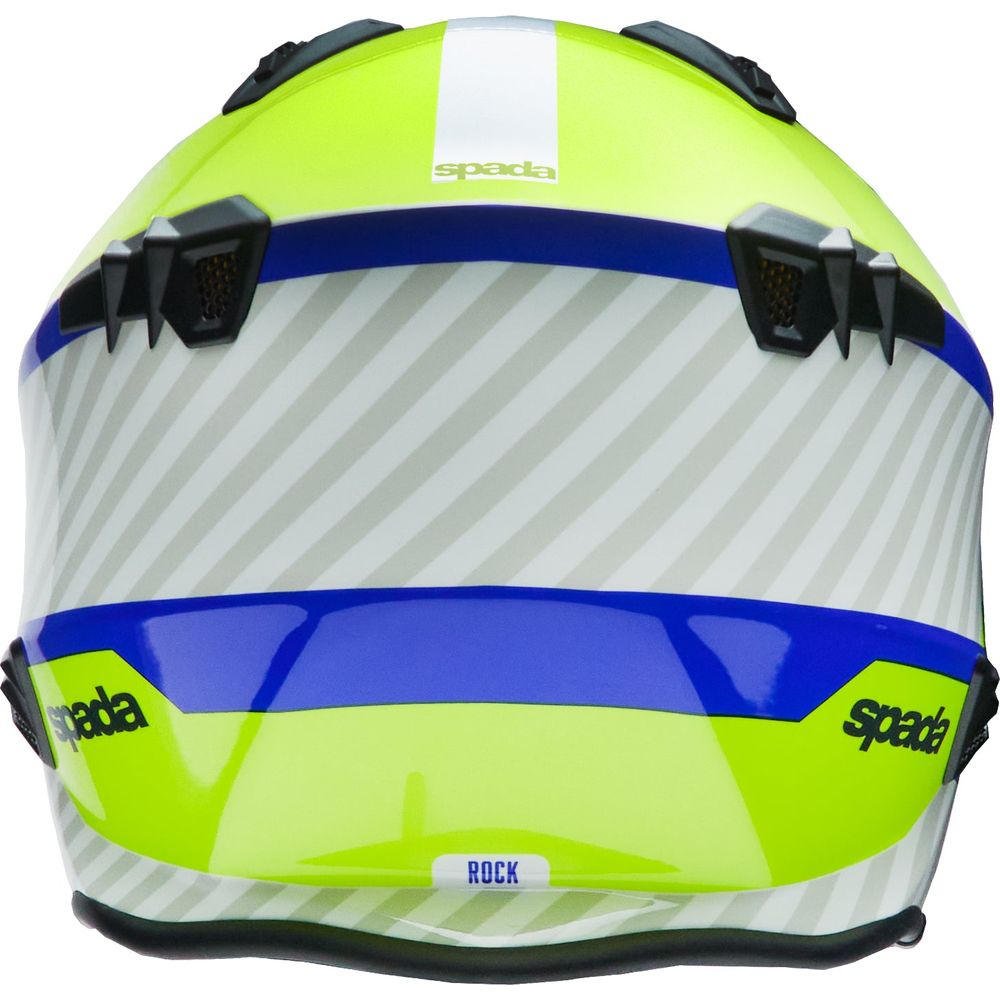 Spada Rock 06 Pilot Open Face Helmet Blue / White / Fluo Yellow