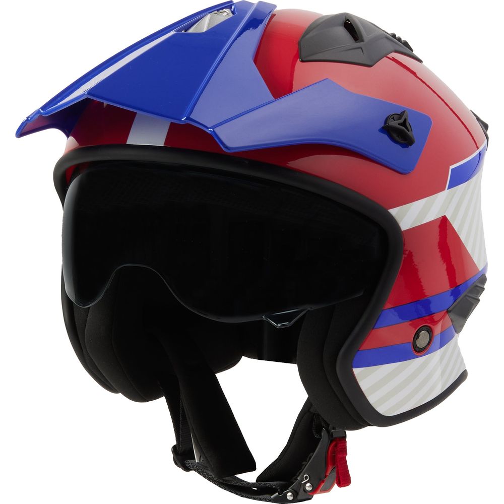 Spada Rock 06 Pilot Open Face Helmet Blue / White / Red