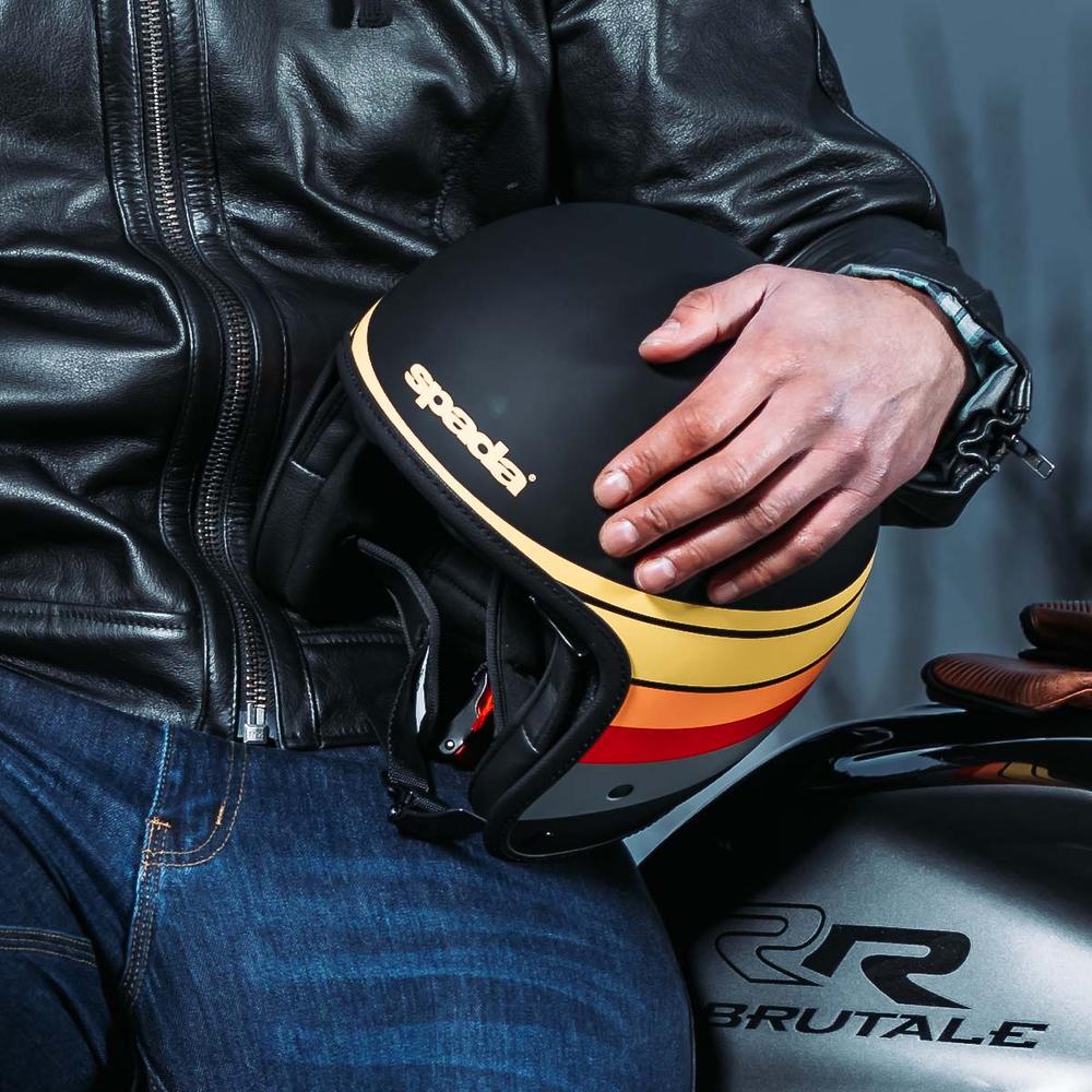 Spada Ace Ranger Open Face Helmet Matt Black  - FREE UK Shipping, FREE 365 Day Returns | Moto Central