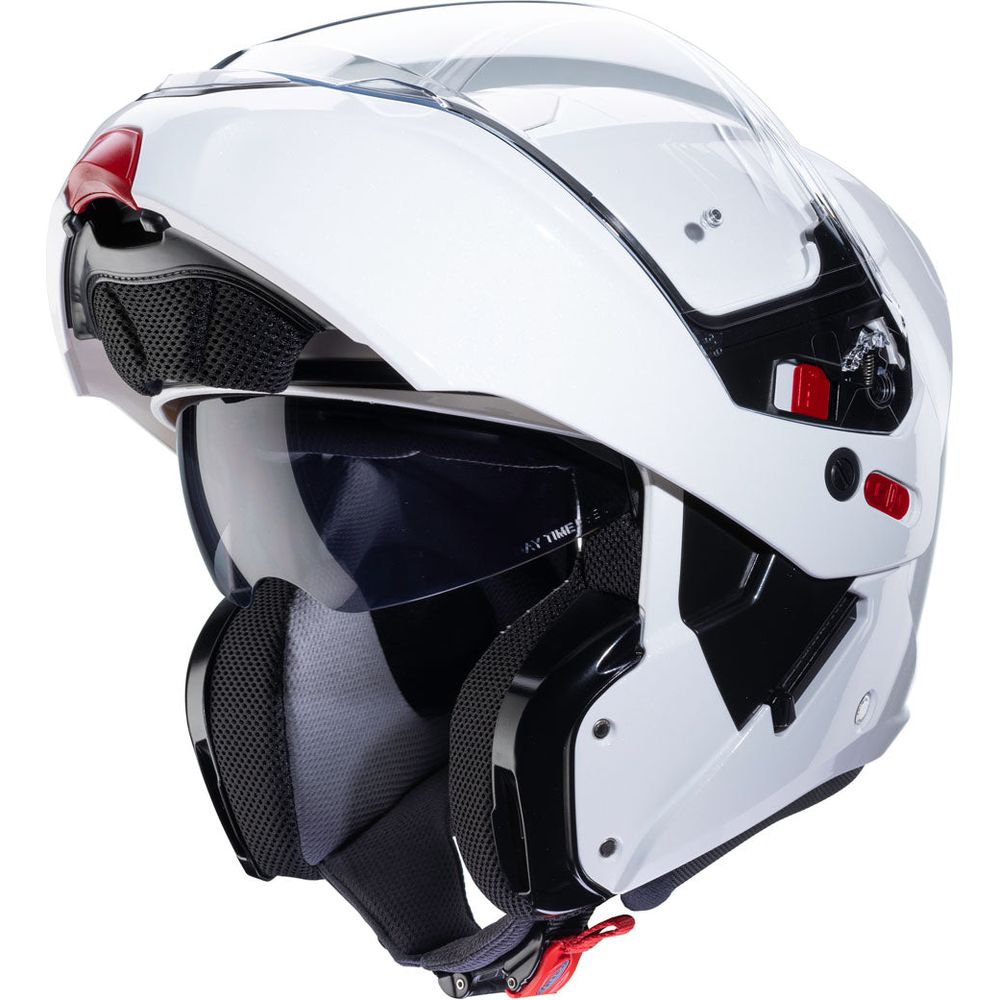 Caberg Horus X Plain Flip-Up Helmet Metal White  - FREE UK Shipping, FREE 365 Day Returns | Moto Central