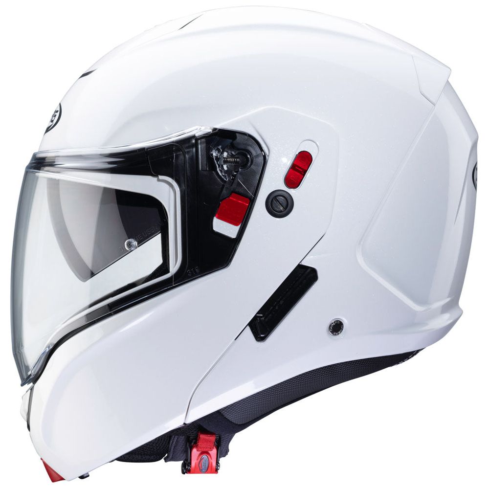 Caberg Horus X Plain Flip-Up Helmet Metal White  - FREE UK Shipping, FREE 365 Day Returns | Moto Central