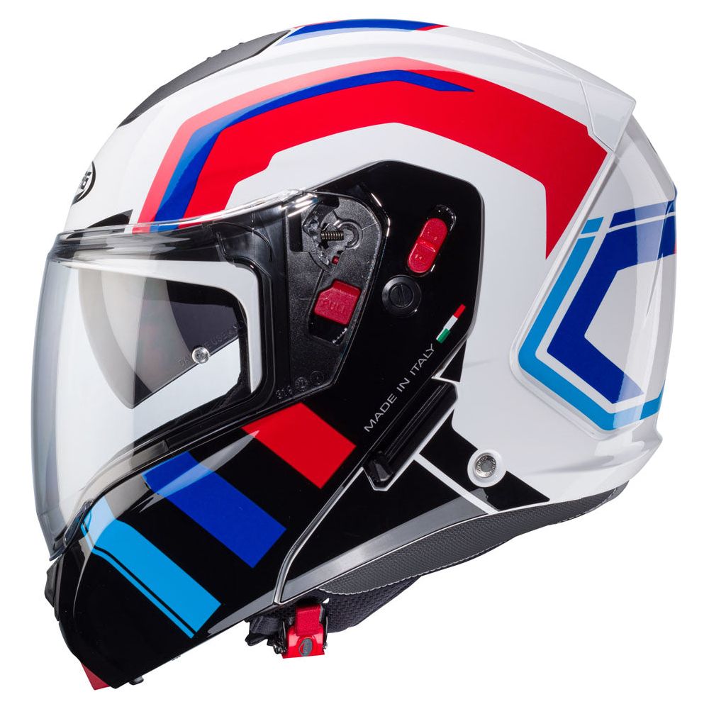 Caberg Horus X Road Flip-Up Helmet White / Red / Blue  - FREE UK Shipping, FREE 365 Day Returns | Moto Central