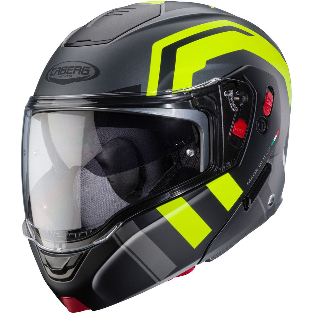 Caberg Horus X Road Flip-Up Helmet Matt Gun / Fluo Yellow / Black