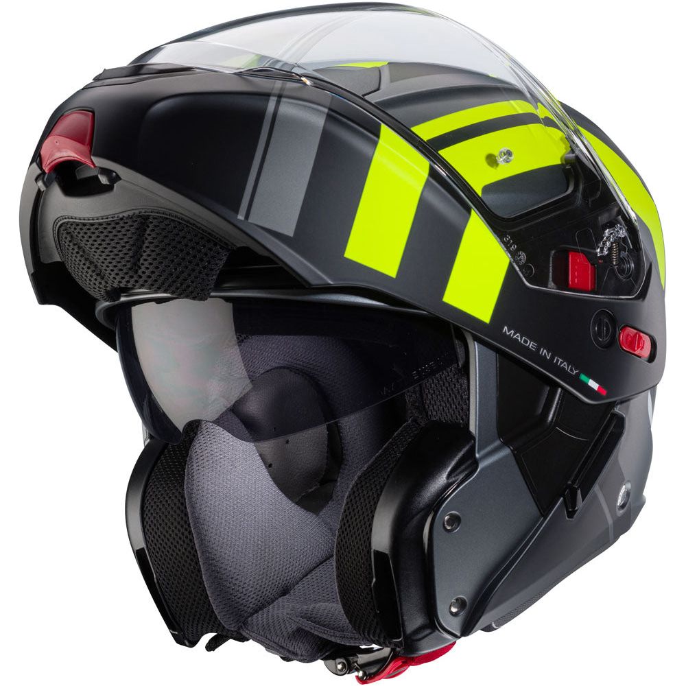 Caberg Horus X Road Flip-Up Helmet Matt Gun / Fluo Yellow / Black  - FREE UK Shipping, FREE 365 Day Returns | Moto Central