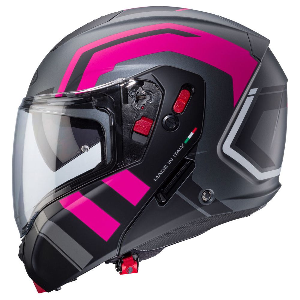 Caberg Horus X Road Flip-Up Helmet Matt Gun / Fuchsia / Black