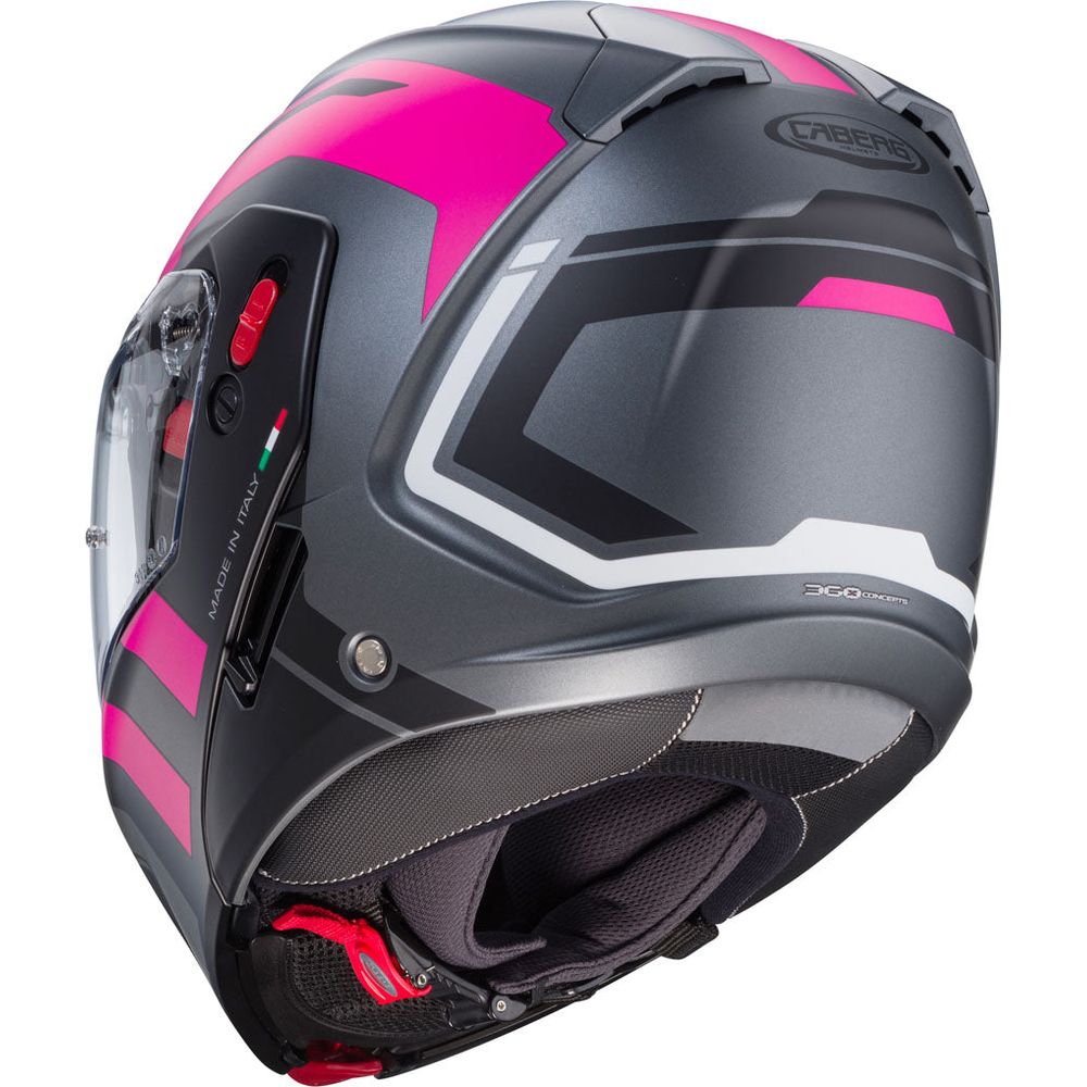 Caberg Horus X Road Flip-Up Helmet Matt Gun / Fuchsia / Black