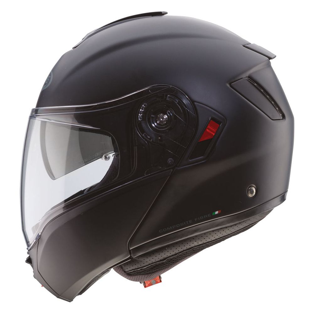 Caberg Levo X Plain Flip-Up Helmet Matt Black  - FREE UK Shipping, FREE 365 Day Returns | Moto Central