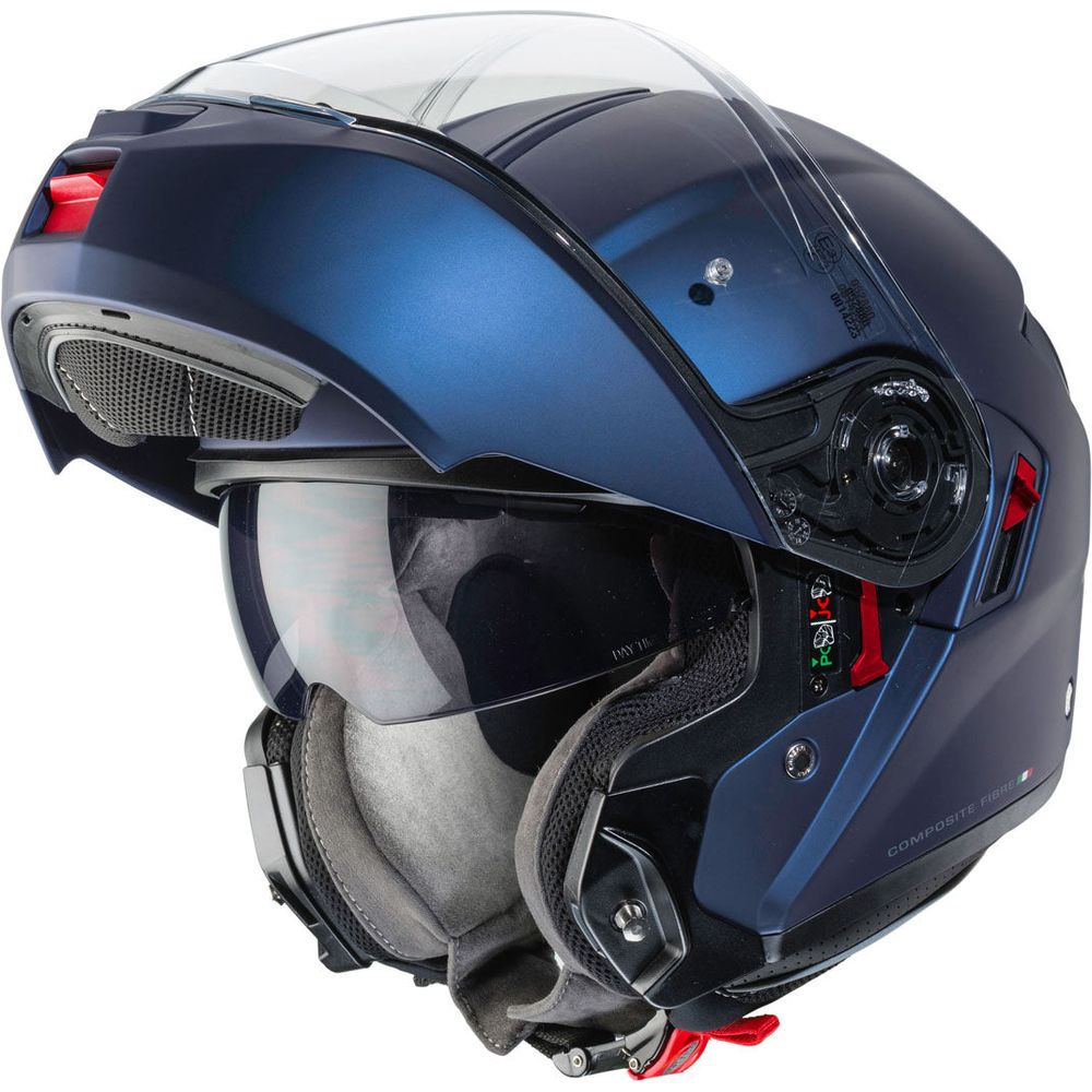 Caberg Levo X Plain Flip-Up Helmet Matt Blue  - FREE UK Shipping, FREE 365 Day Returns | Moto Central