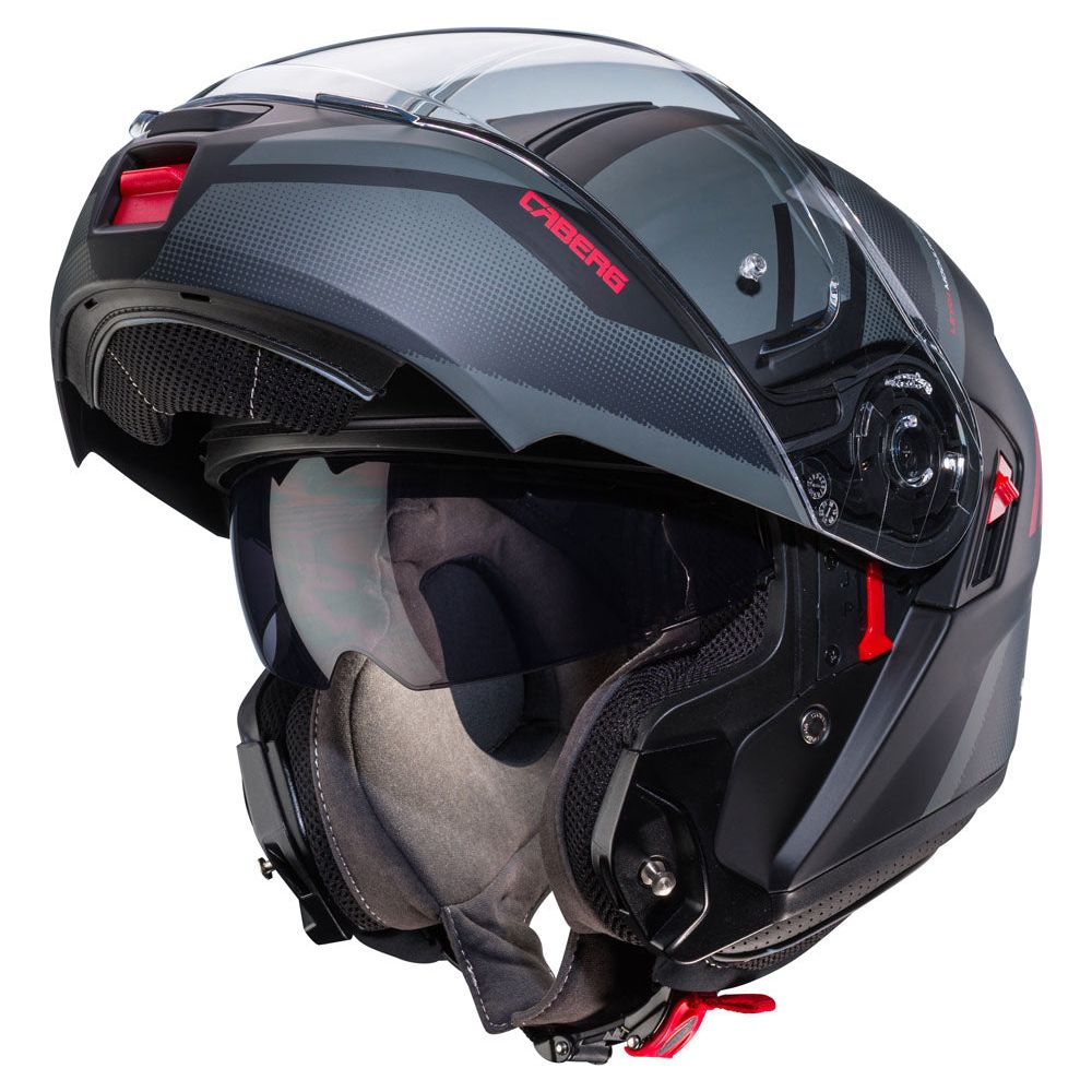 Caberg Levo X Manta Flip-Up Helmet Matt Black / Anthracite / Red