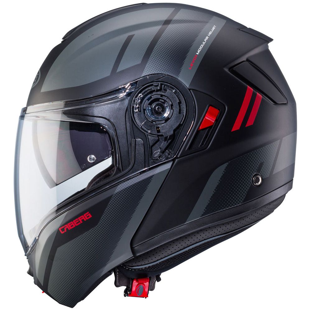 Caberg Levo X Manta Flip-Up Helmet Matt Black / Anthracite / Red