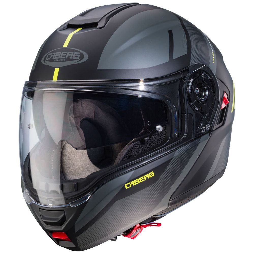 Caberg Levo X Manta Flip-Up Helmet Matt Black / Anthracite / Yellow