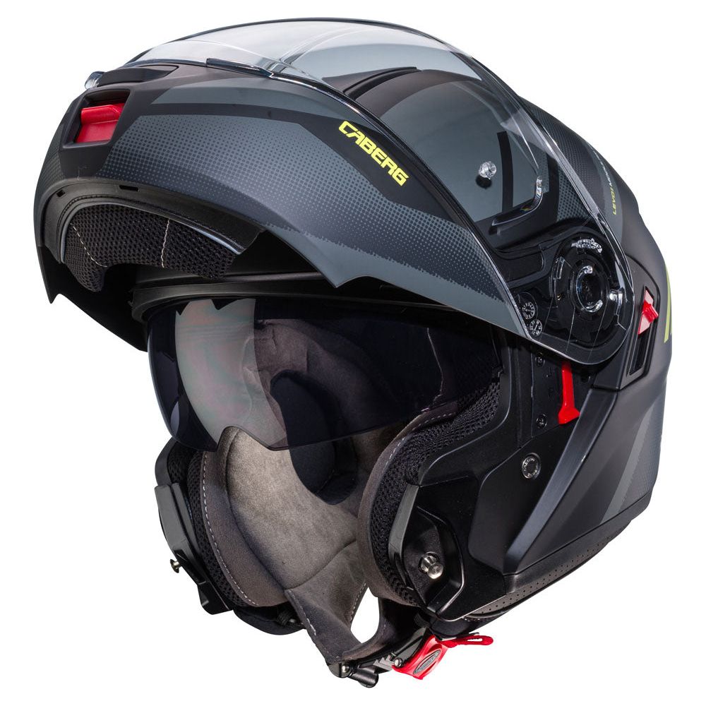 Caberg Levo X Manta Flip-Up Helmet Matt Black / Anthracite / Yellow