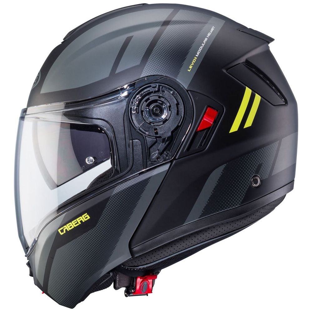 Caberg Levo X Manta Flip-Up Helmet Matt Black / Anthracite / Yellow