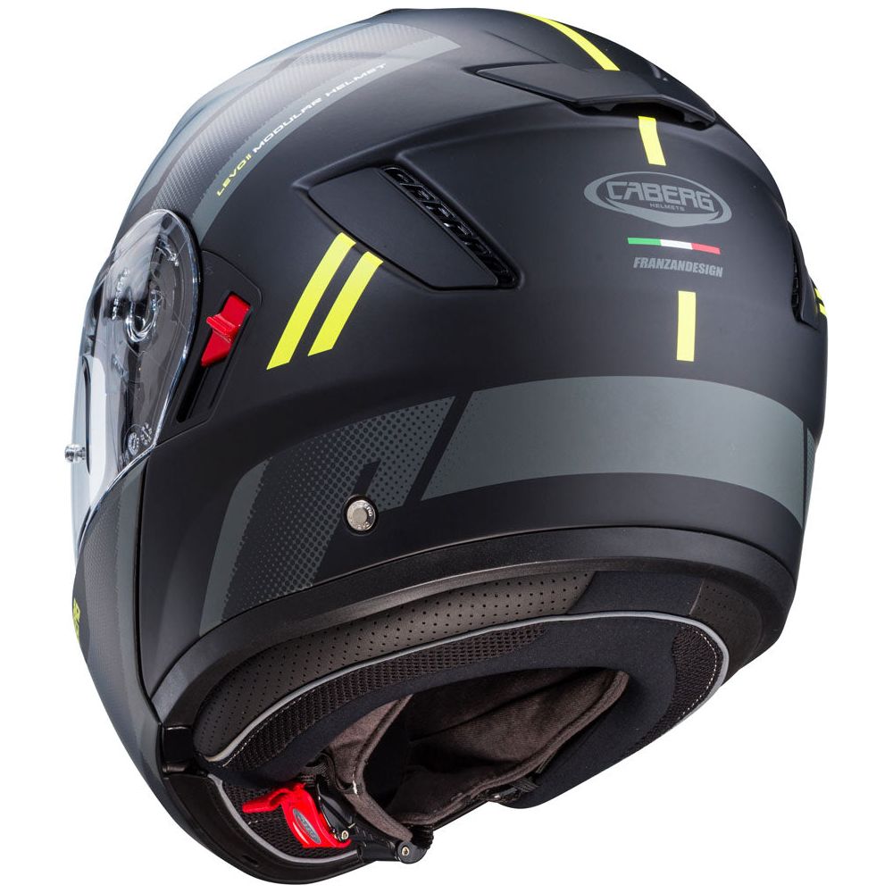 Caberg Levo X Manta Flip-Up Helmet Matt Black / Anthracite / Yellow