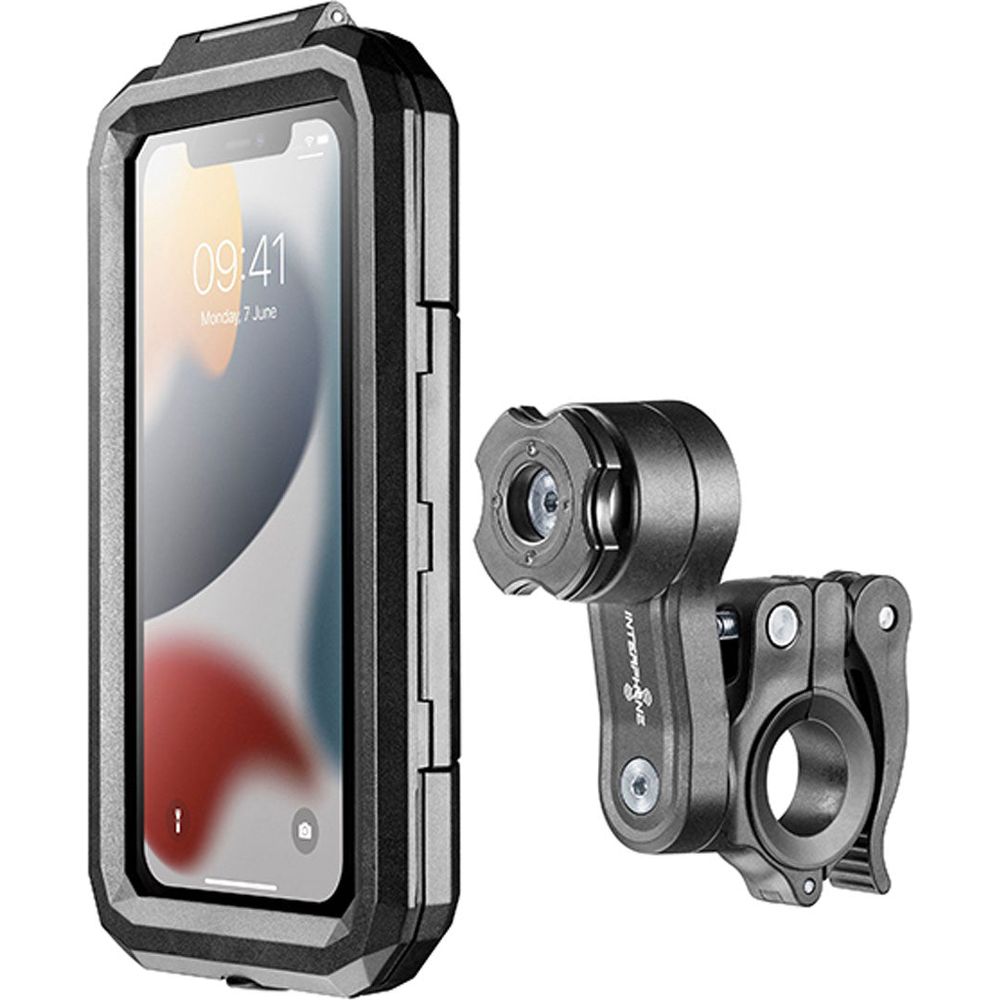 Interphone 6.5 Quiklox Armor Pro Case Black With Handlebar Mount