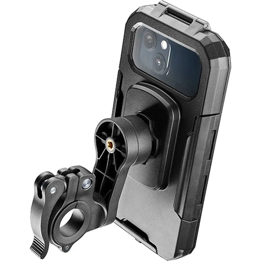 Interphone 6.5 Quiklox Armor Pro Case Black With Handlebar Mount  - FREE UK Delivery - Moto Central