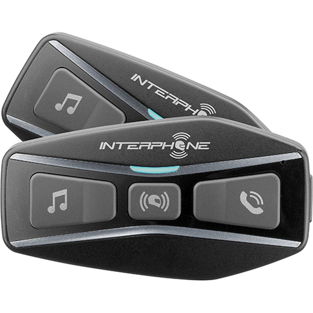 Interphone Ucom 4 Bluetooth Intercommunication System Black - Twin Pack