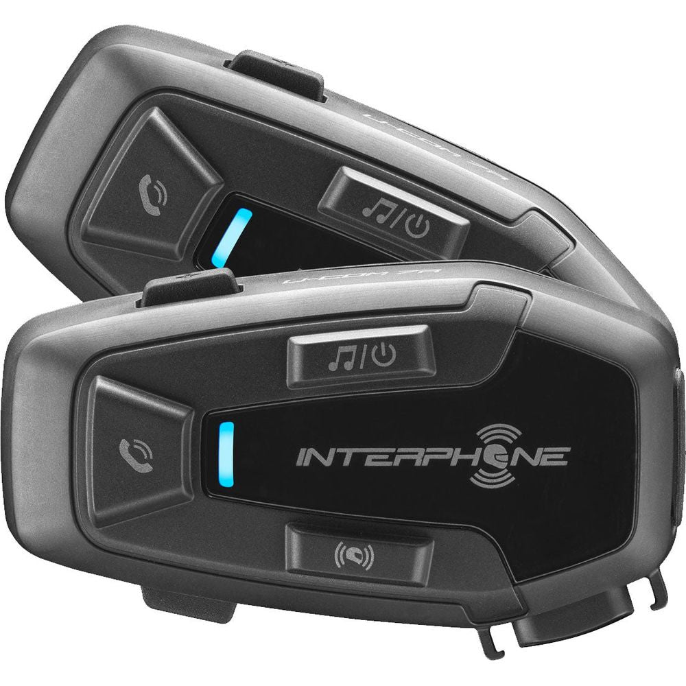 Interphone Ucom 7R Bluetooth Intercommunication System Black - Twin Pack