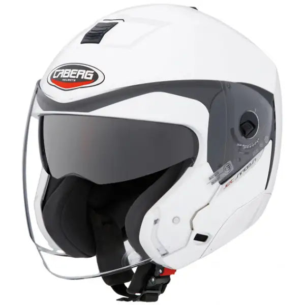 Caberg Jet Sintesi Plain Open Face Helmet White  - FREE UK Shipping, FREE 365 Day Returns | Moto Central