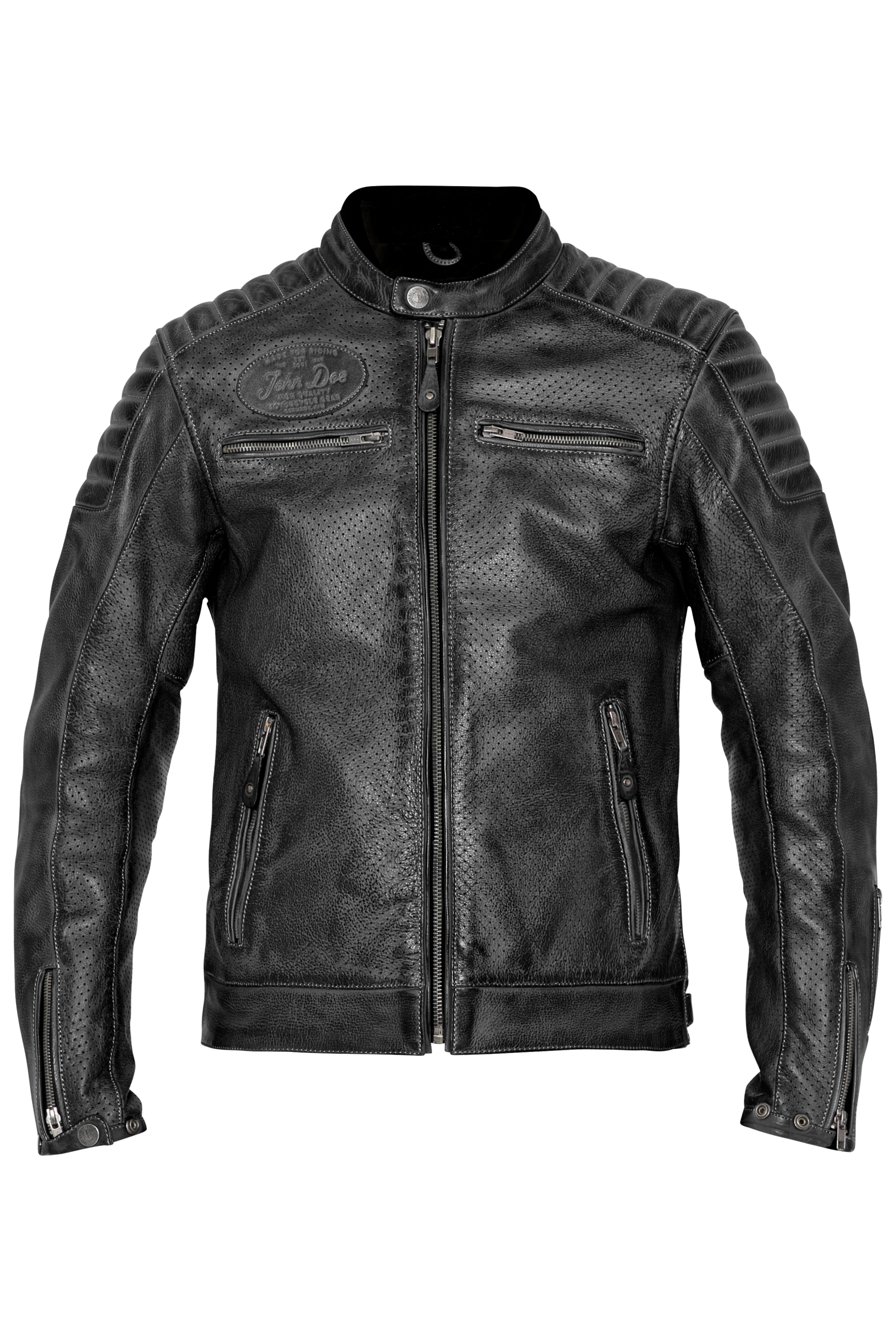 John Doe Storm Leather Jacket Black - FREE UK Shipping, FREE 365 Day Returns | Moto Central