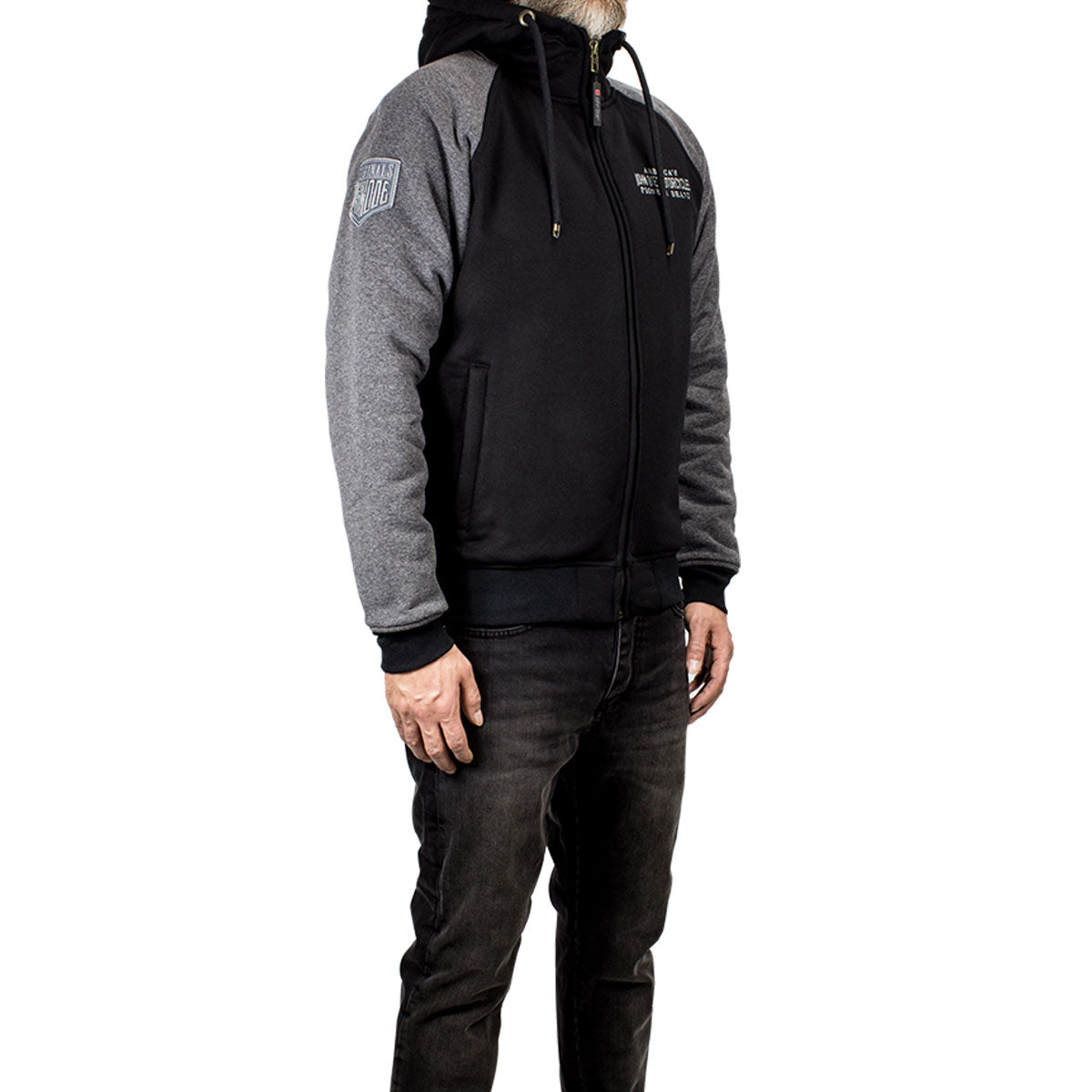 John Doe 2 Color Protective Hoodie With XTM Fiber Black / Grey  - FREE UK Shipping, FREE 365 Day Returns | Moto Central