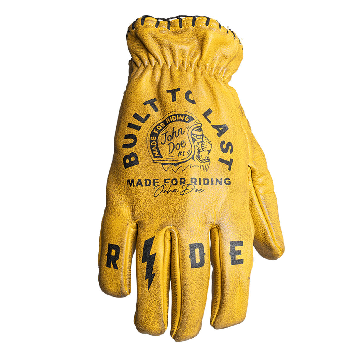 John Doe Coyote Leather Gloves Yellow / Black