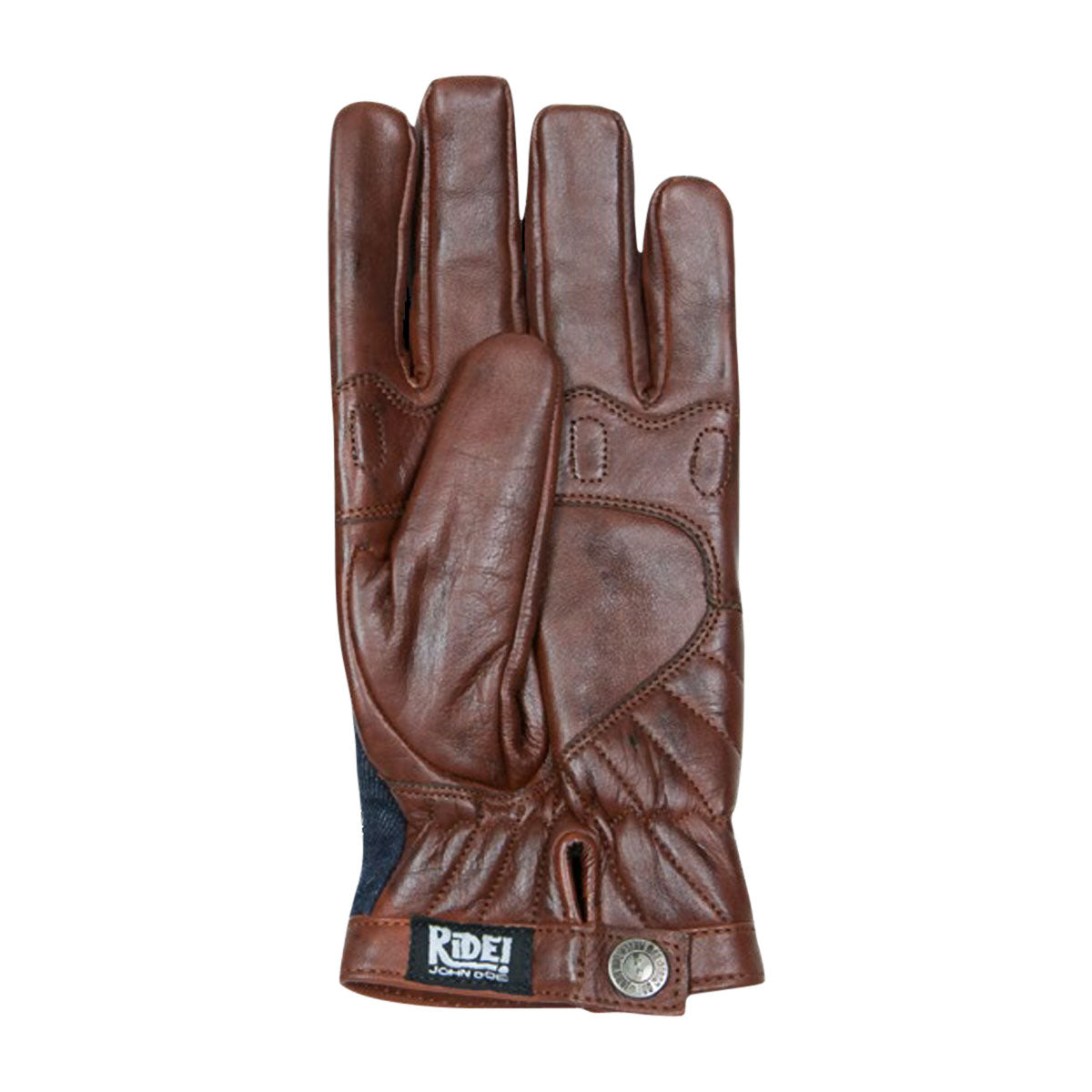 John Doe Durango Leather Gloves Brown / Jeans  - FREE UK Shipping, FREE 365 Day Returns | Moto Central