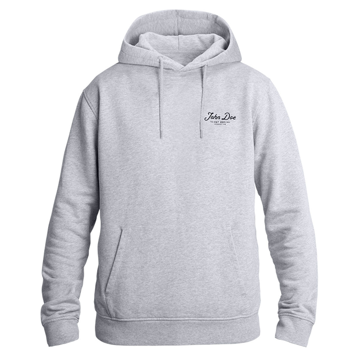 John Doe JD Lettering Casual Hoodie Grey