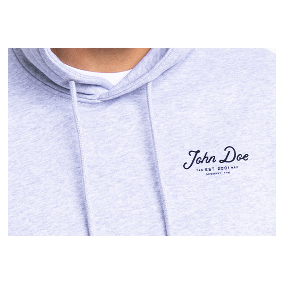 John Doe JD Lettering Casual Hoodie Grey