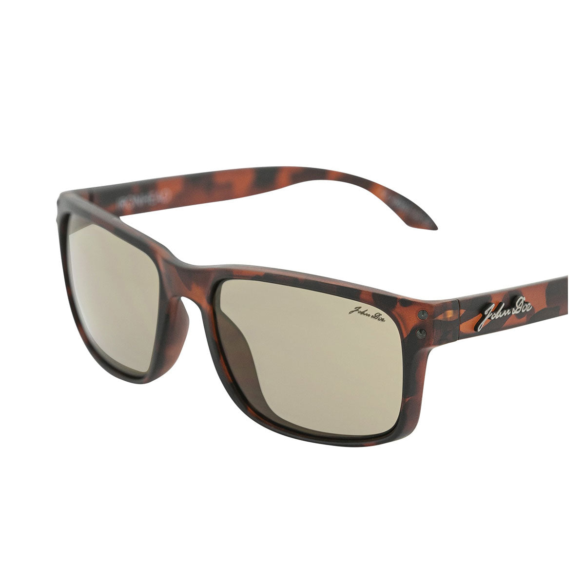 John Doe Ironhead Horn Sunglasses Brown With Grey Lenses