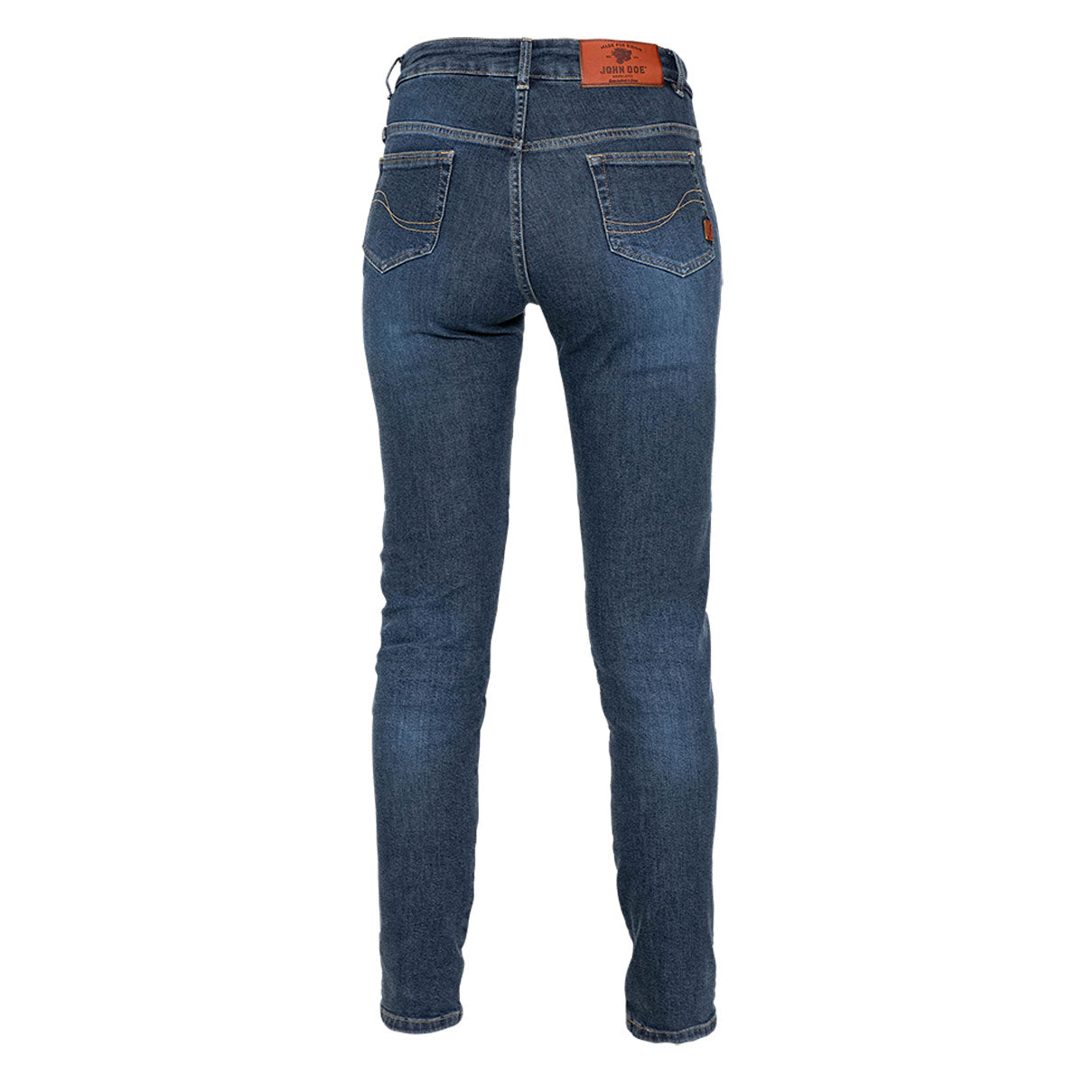 John Doe Jane High Mono Ladies Riding Denim Jeans With XTM Fiber Indigo - FREE UK Shipping, FREE 365 Day Returns | Moto Central