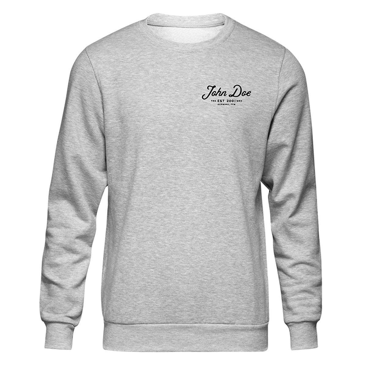 John Doe JD Lettering Sweatshirt Grey - FREE UK Shipping, FREE 365 Day Returns | Moto Central