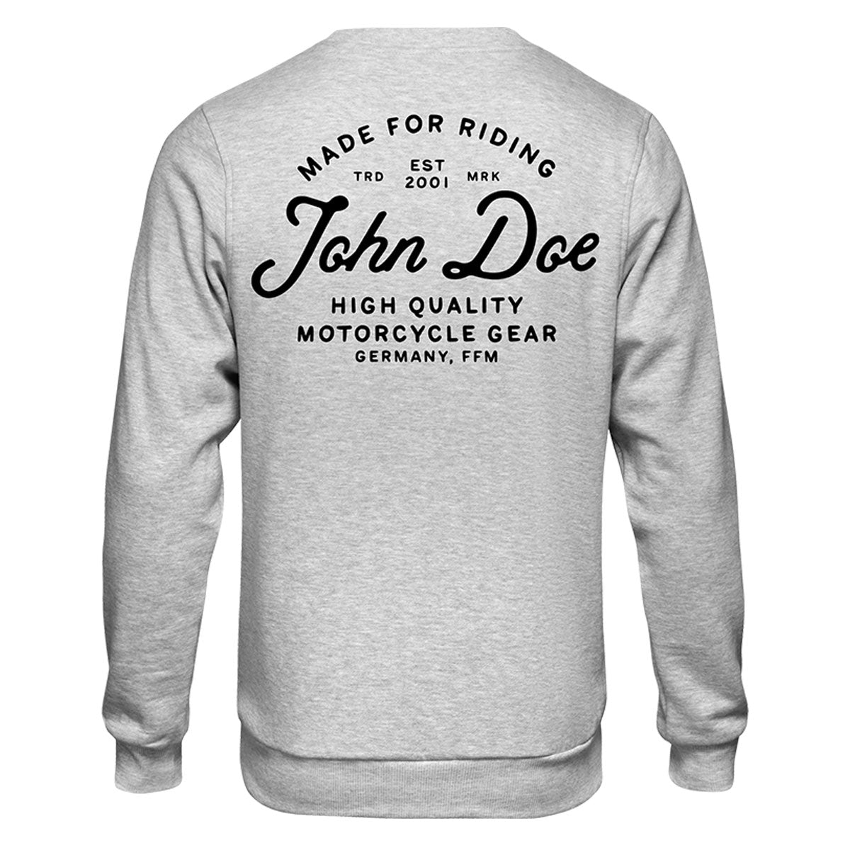 John Doe JD Lettering Sweatshirt Grey - FREE UK Shipping, FREE 365 Day Returns | Moto Central