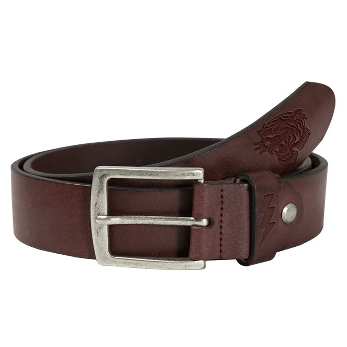 John Doe Tiger Leather Belt Brown