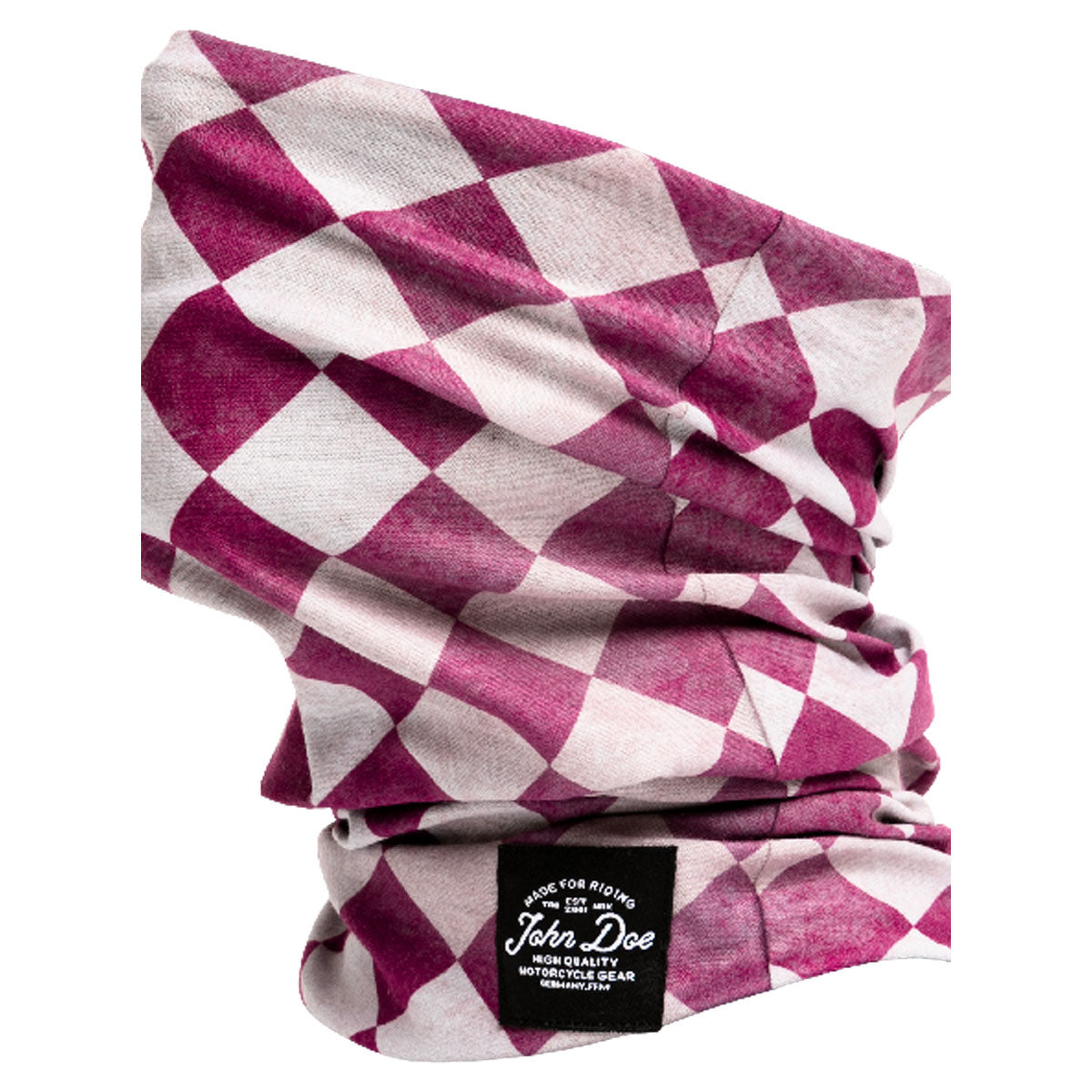 John Doe Multifunctional Neck Tube Bordeaux Flag Pink / White