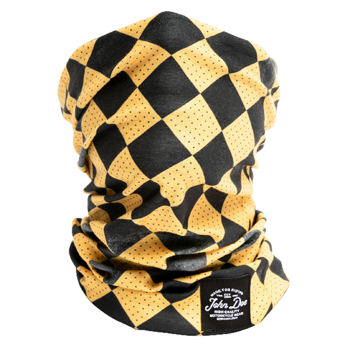 John Doe Multifunctional Neck Tube Race Flag Yellow / Black